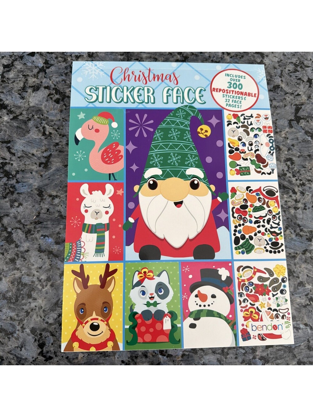 Bendon Christmas Create-A-Face Christmas Sticker Face Activity Book 1